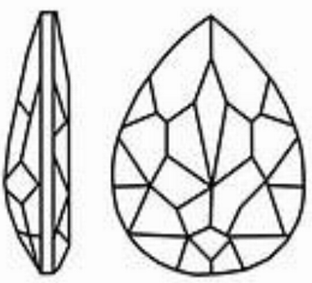 Dreamtime Crystal DC 4320 Pear Shaped Fancy Stone Crystal Urban Grey 8x6mm