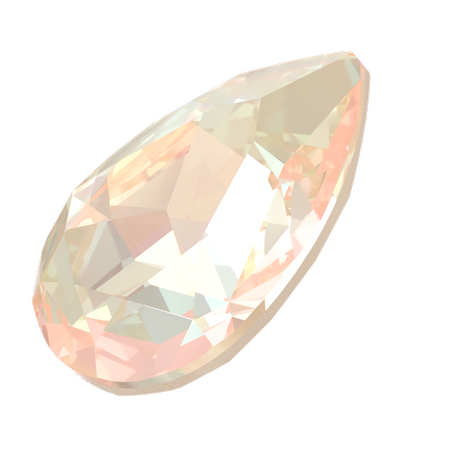 Swarovski 4320 Pear Shaped Fancy Stone Crystal Ivory Cream DeLite 14x10mm