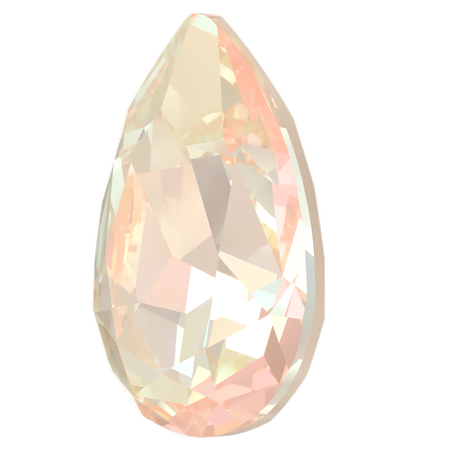 Swarovski 4320 Pear Shaped Fancy Stone Crystal Ivory Cream DeLite 14x10mm