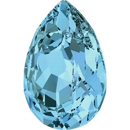 Swarovski 4320 Pear Shaped Fancy Stone Aquamarine 18x13mm