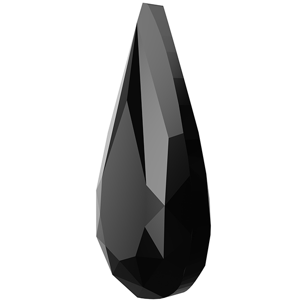 Dreamtime Crystal DC 4322 Teardrop Fancy Stone Jet (Unfoiled) 22x11mm