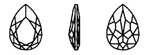 Swarovski 4327 Large Pear Shaped Fancy Stone Crystal Ocean DeLite 30x20mm