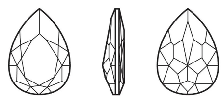 Dreamtime Crystal DC 4327 Large Pear Shaped Fancy Stone Reinvented Peridot 30x20mm