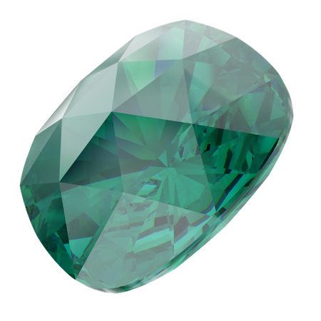 Swarovski 4471 Rose Cut Cushion Fancy Stone Emerald Ignite 10mm