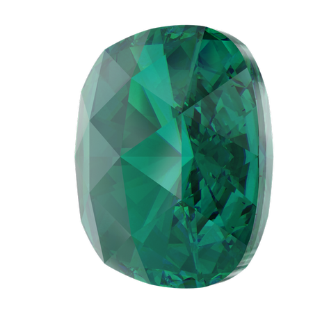 Swarovski 4471 Rose Cut Cushion Fancy Stone Emerald Ignite 10mm