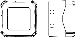 Dreamtime Crystal DC 4499/S Prismatic Square Fancy Stone Sew-On Setting 10mm Rhodium
