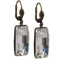 Empty Jewelry Earrings Setting for Dreamtime Crystal 4524 16 x 8 mm. Pair.