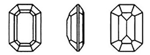 Swarovski 4627 Large Rectangle Octagon Fancy Stone Black Diamond 27x18.5mm