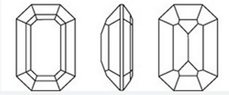 Dreamtime Crystal DC 4610 Rectangle Octagon Fancy Stone Dark Orange 18x13mm