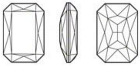Swarovski 4627 Large Rectangle Octagon Fancy Stone Persian Red 27x18.5mm