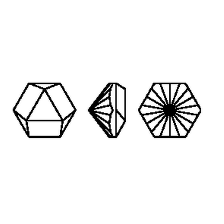 Swarovski 4699 Kaleidoscope Hexagon Fancy Stone Crystal Ivory Cream DeLite 6x6.9mm 