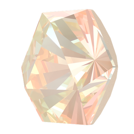 Swarovski 4699 Kaleidoscope Hexagon Fancy Stone Crystal Ivory Cream DeLite 6x6.9mm 