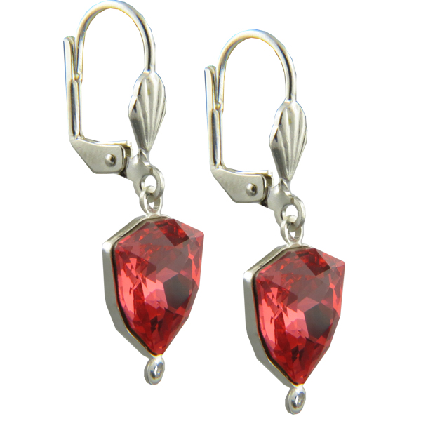 Empty Jewelry Earrings Setting with RING for Dreamtime Crystal 4706 12 mm. Pair.