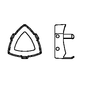 Dreamtime Crystal DC 4799/S Prismatic Triangle Fancy Stone Sew-On Setting Rhodium 6x6.1mm