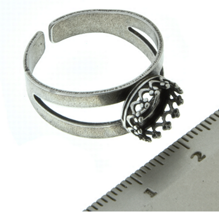 39ss Crown open back setting Double rows Adjustable ring base
