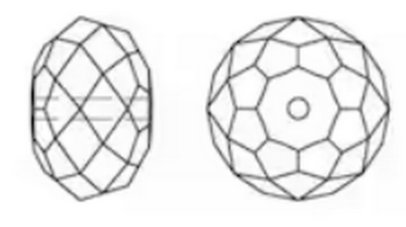 Dreamtime Crystal DC 5040 Briolette Bead Crystal Urban Grey 8mm