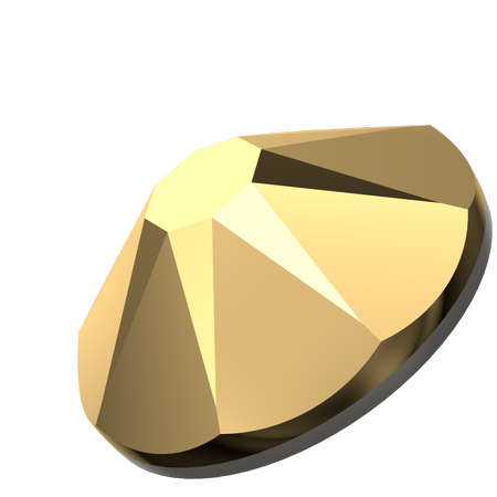 Dreamtime Crystal DC 2088 Flat Back Rhinestone Crystal Aurum SS12