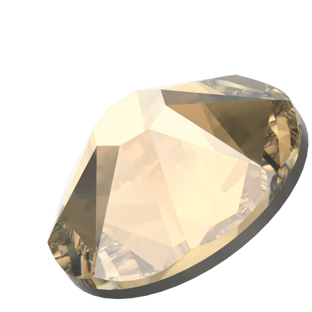 Swarovski 2088 XIRIUS Rose Flat Back Crystal Golden Shadow SS40