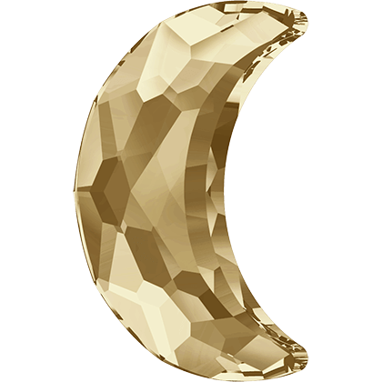 Dreamtime Crystal 2813 Moon Flat Back Crystal Golden Shadow 8x5.5mm
