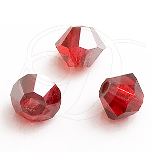 Swarovski 5328 Bicone Bead Light Siam Satin 4mm