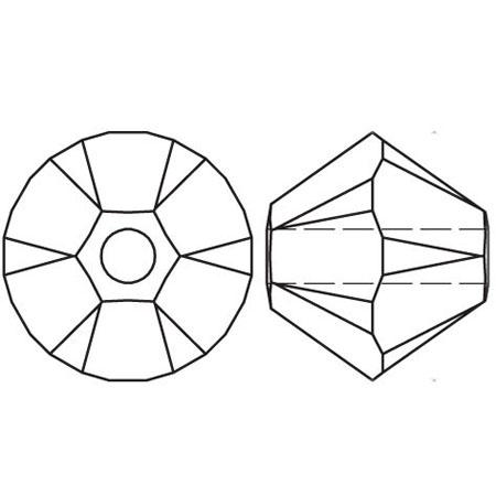 Dreamtime Crystal DC 5328 Bicone Bead Crystal Rose Gold 4mm