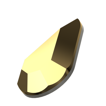 Dreamtime Crystal 2300 Pear Shape Hotfix Crystal Aurum 8x4.8mm
