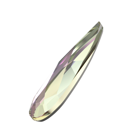 Dreamtime Crystal DC 2304 Raindrop Flat Back Crystal Vitrail Light 10x2.8mm