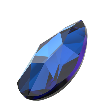 Dreamtime Crystal DC 2303 Pear Shaped Flat Back Crystal Bermuda Blue 8x5mm