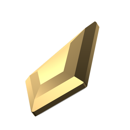 Dreamtime Crystal DC 2771 Kite Flat Back Crystal Aurum 6.4x4.2mm