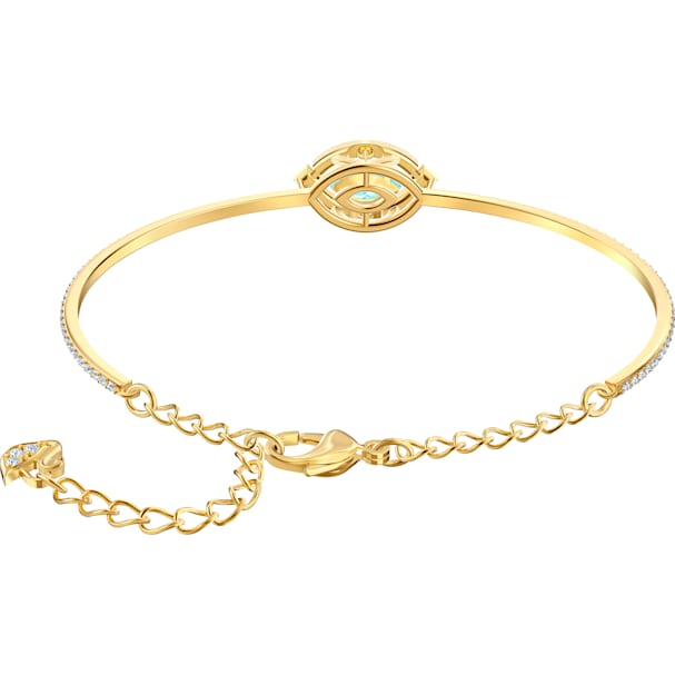 Swarovski Collection Sparkling Dance Bangle, Green, Gold Tone Plated