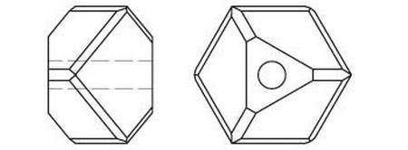 Swarovski 5600 Diagonal Cube Bead Crystal 8mm