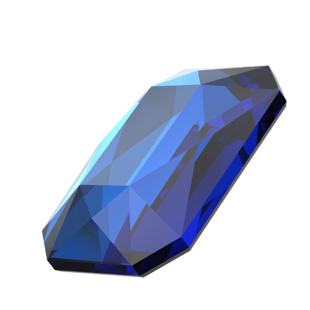 Dreamtime Crystal DC 2602 Emerald Cut Flatback Crystal Bermuda Blue 3.7x2.5mm