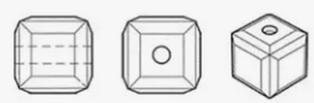 Swarovski 5601 Cube Bead Crystal Urban Grey 8mm