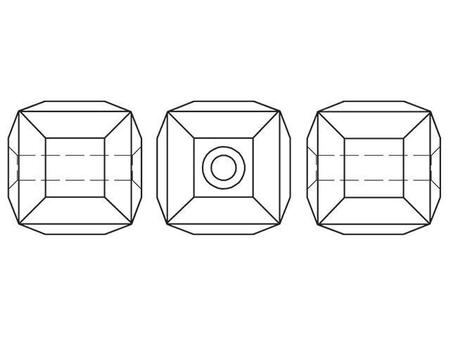Swarovski 5601 Cube Bead Peridot 6mm