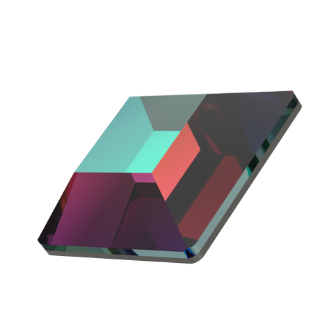 Dreamtime Crystal DC 2400 Square Flat Back Crystal Vitrail Medium 3mm