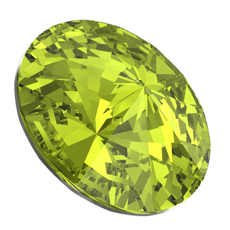 Swarovski 1122 Rivoli Round Stone Citrus Green SS47