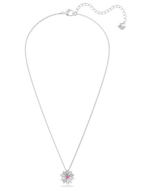 Swarovski Collections Eternal Flower pendant Flower, Pink, Mixed metal finish