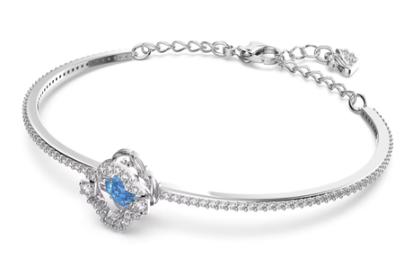 Swarovski Collection Sparkling Dance Bangle, Blue, Rhodium Plated