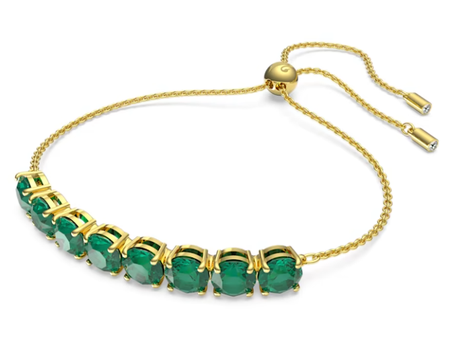Swarovski Collections Exalta braceletGreen, Gold-tone plated