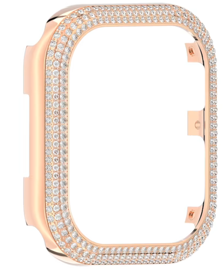 Swarovski Collections: Sparkling case For Apple Watch&reg; Series 7, 41 mm, Rose gold tone