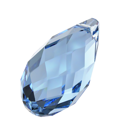 Swarovski 6010 Briolette Pendant ReCreated Ice Blue 11x5.5mm