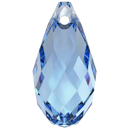 Swarovski 6010 Briolette Pendant ReCreated Ice Blue 11x5.5mm