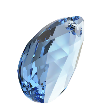 Swarovski 6106 Pear Shaped Pendant ReCreated Ice Blue 16mm