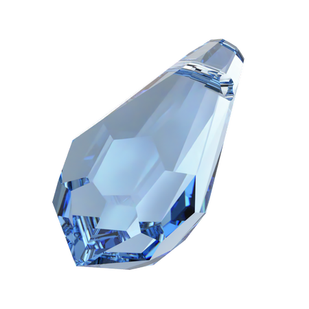 Swarovski 6000 Teardrop Pendant ReCreated Ice Blue 11x5.5mm