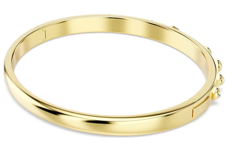 Swarovski Collection Numina bangle Mixed round cuts, White, Gold-tone plated