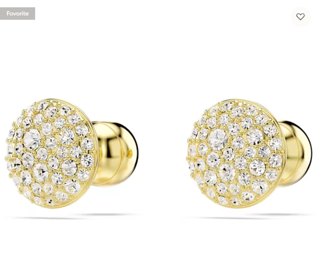 Swarovski Collections - Meteora stud earrings White, Gold-tone plated