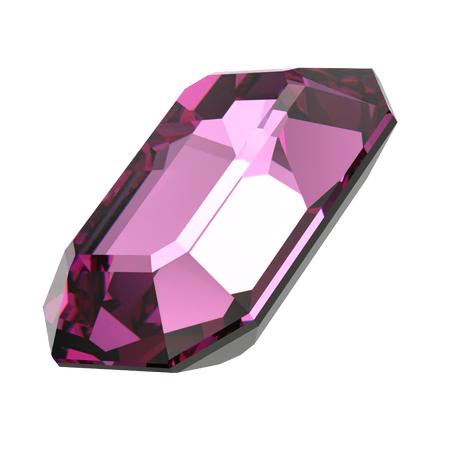 Swarovski 4610 Rectangle Octagon Fancy Stone Dark Rose 18x13mm