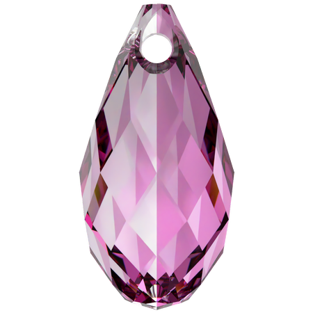 Swarovski 6010 Briolette Pendant Dark Rose 11x5.5mm