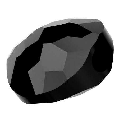 Swarovski 5034 Fantasy Round Bead Jet 8mm