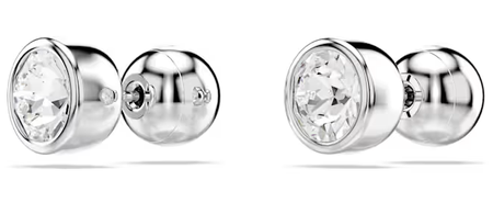 Swarovski Collections - Imber stud earrings Round cut, White, Rhodium plated